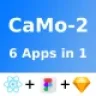 CaMo-2 React Native Kit 6 Apps in 1 Template | React Native | Figma + Sketch FREE