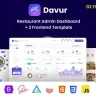 Davur - Restaurant Admin Dashboard + 2 Frontend Template