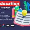 Education 3D icon pack